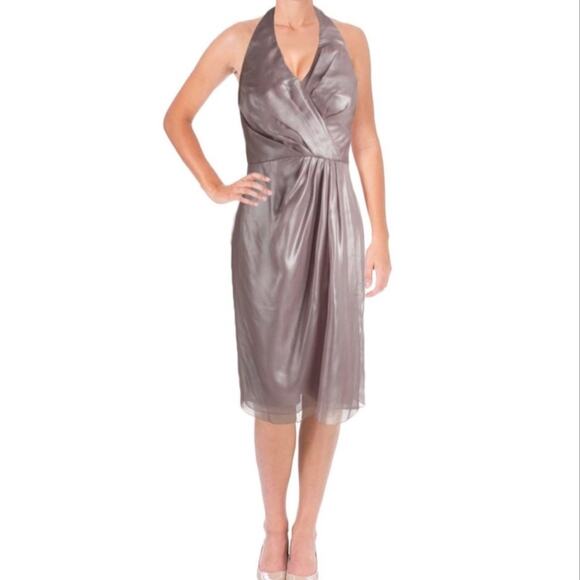 Vera Wang Lavender Halter Cocktail Dress 4 NWT - Picture 1 of 12